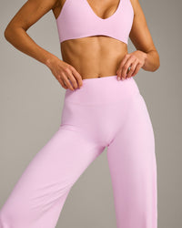 SoftMotion™ Straight Leg Bottoms with Grey Logo | Chalk Pink