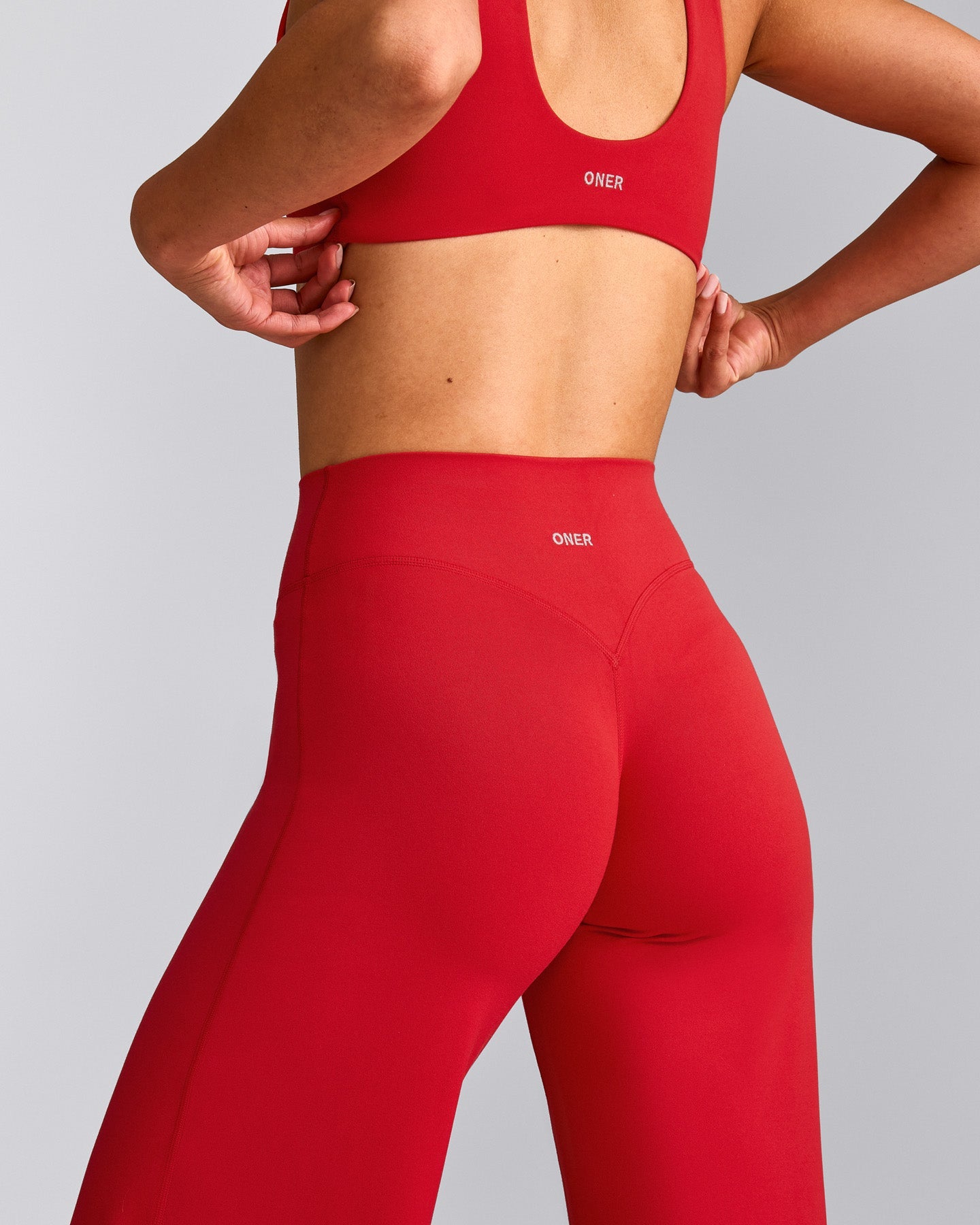 SoftMotion™ Straight Leg Pants with Gray Logo | Fiery Red