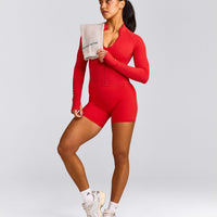 SoftMotion™ Mid Jacket with Grey Logo | Fiery Red