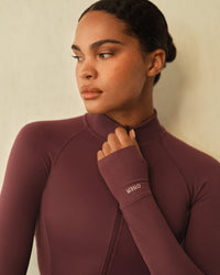 SoftMotion™ Mid Jacket with Grey Logo | Velvet Mocha