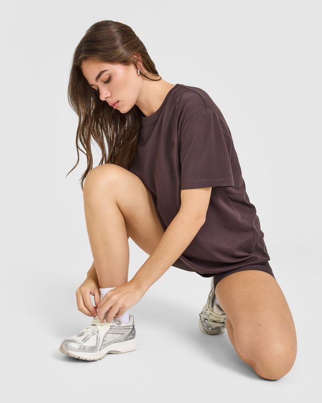 Classic Oversized Lightweight T-Shirt | Umber Brown
