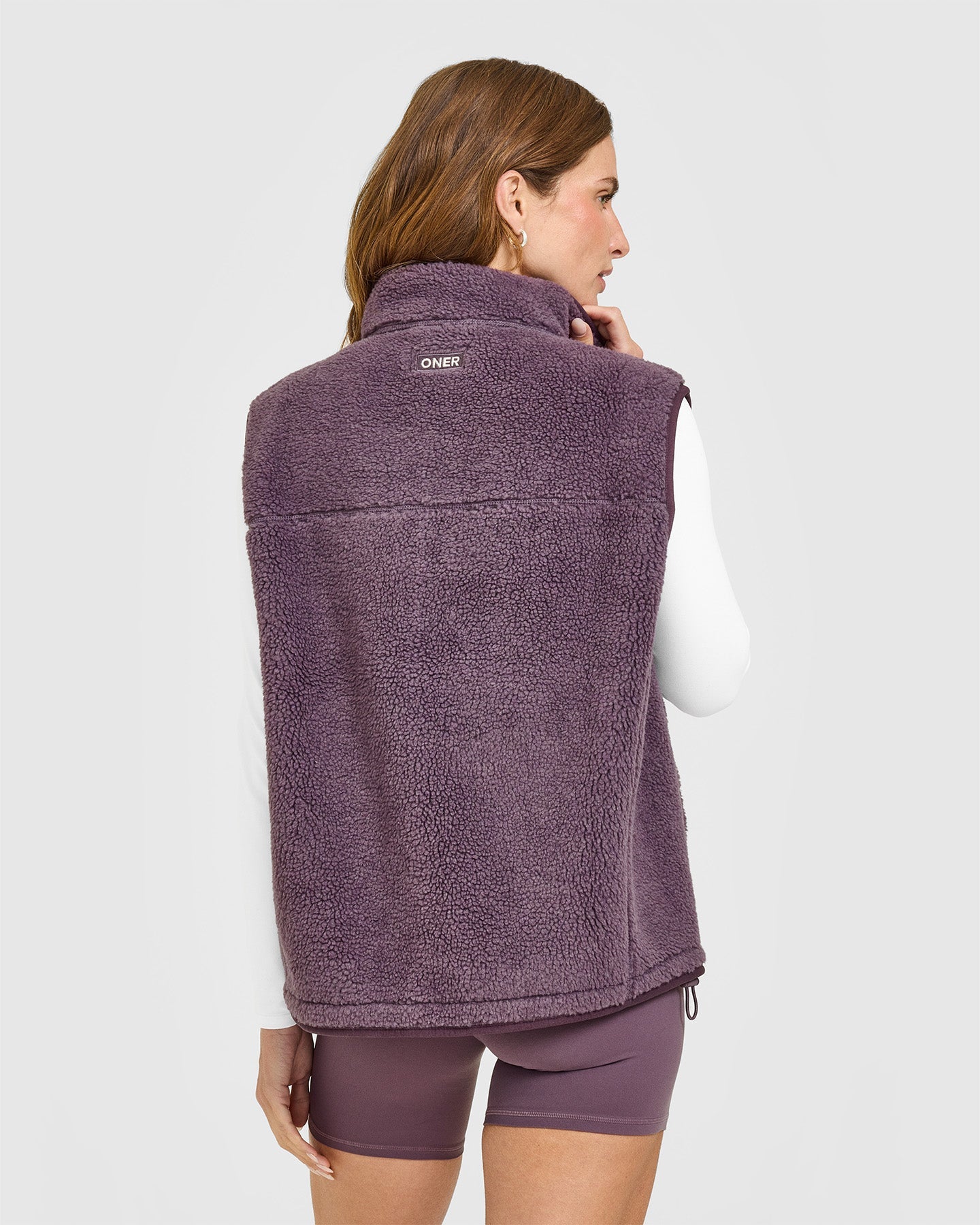 Fleece Gilet with Chest Pocket | Vintage Purple