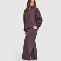Foundations Oversized 1/4 Zip Sweatshirt | Umber Brown