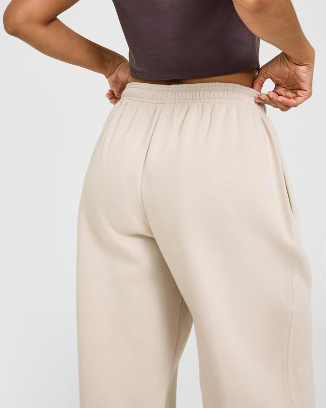 Foundations Oversized Straight Leg Joggers | Sand