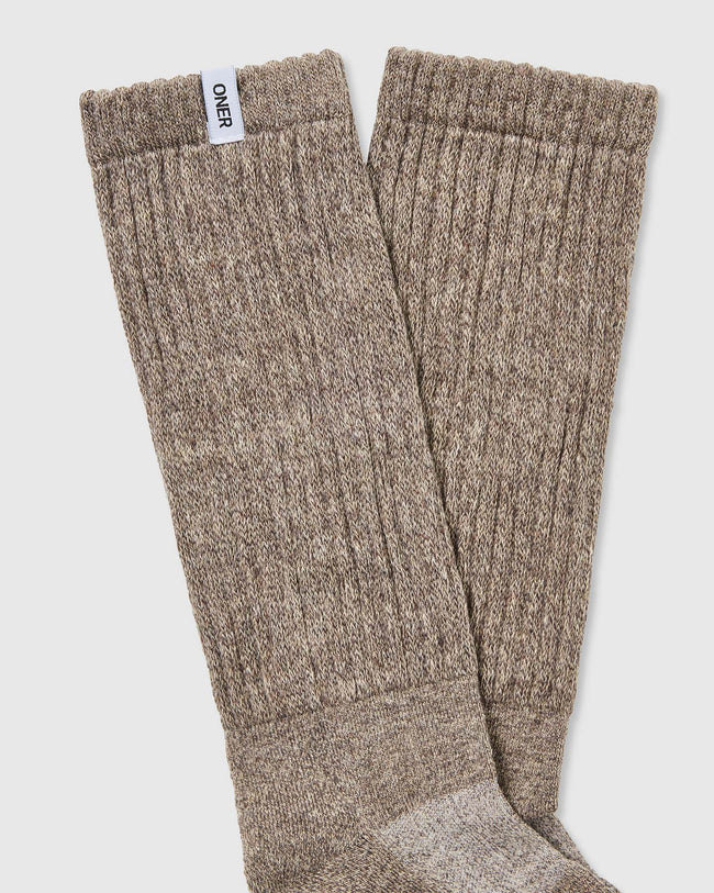Slouchy Socks 2 Pack | Umber Brown/ Sand