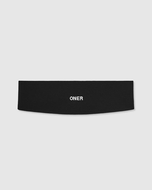Oner Modal SoftMotion™ Headband with White Logo | Black