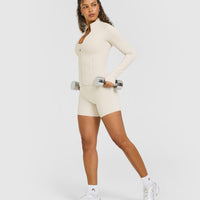 SoftMotion™ Jacket with White Logo | Sand