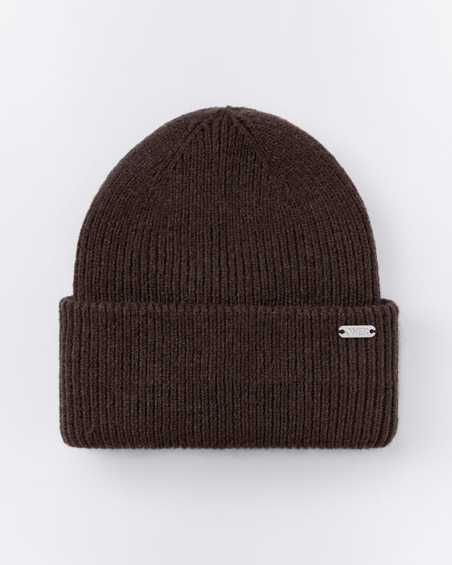 Wool Rib Knit Beanie | 70% Cocoa