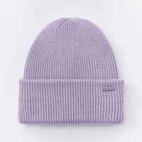 Wool Rib Knit Beanie | Lavender Purple