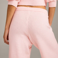 Oversized Knit Straight Leg Bottoms | Soft Girl Pink