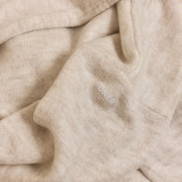 Oversized Knit Zip Through Mid Hoodie | Oat Marl