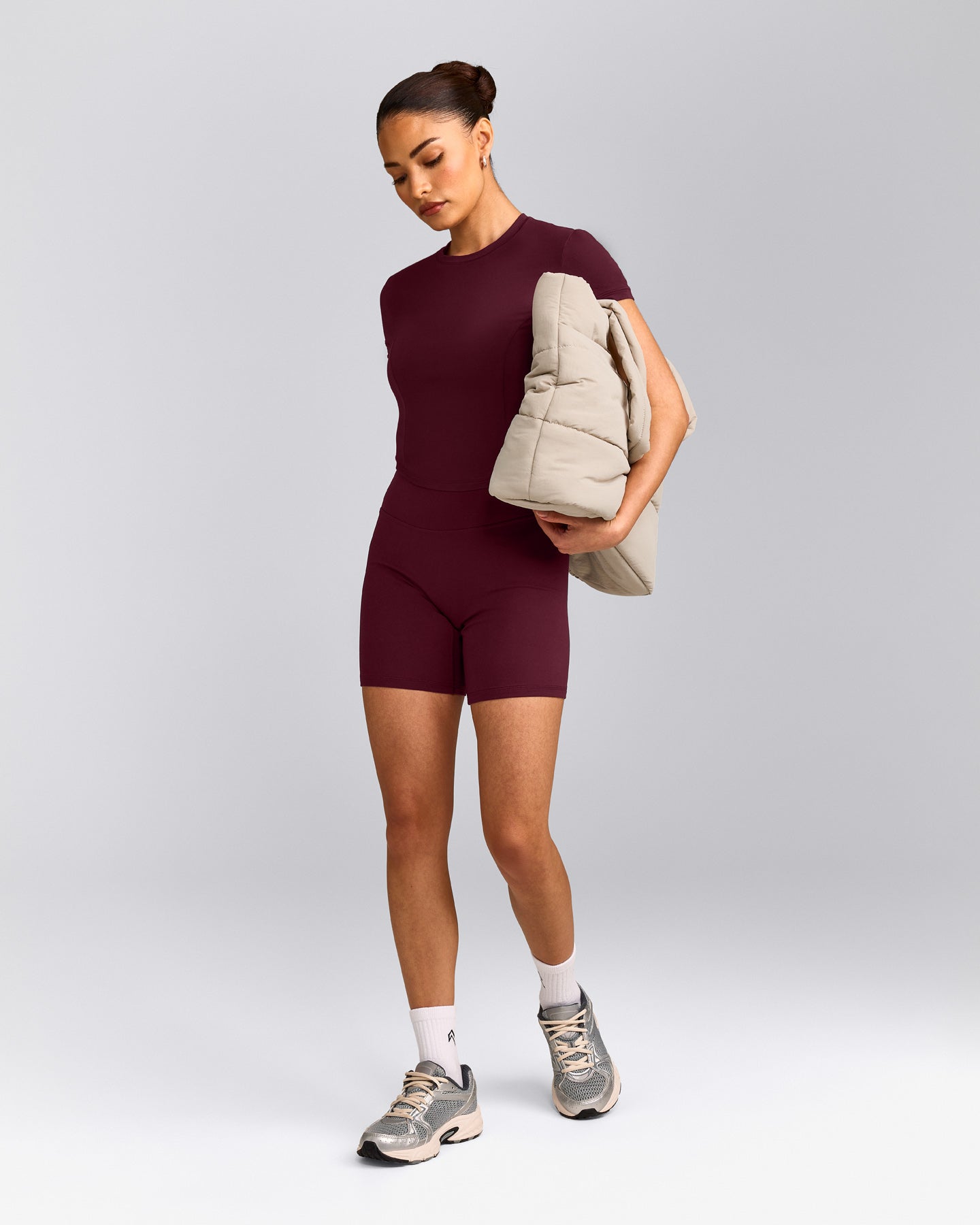 Mellow™ Motion Crew Neck Mid Top | Cherry Lacquer Purple