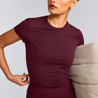 Mellow™ Motion Crew Neck Mid Top | Cherry Lacquer Purple