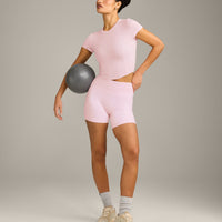 Mellow™ Motion Crew Neck Mid Top | Soft Girl Pink