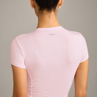 Mellow™ Motion Crew Neck Mid Top | Soft Girl Pink