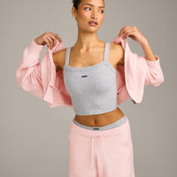 Seamless Scoop Neck Vest | Grey Marl