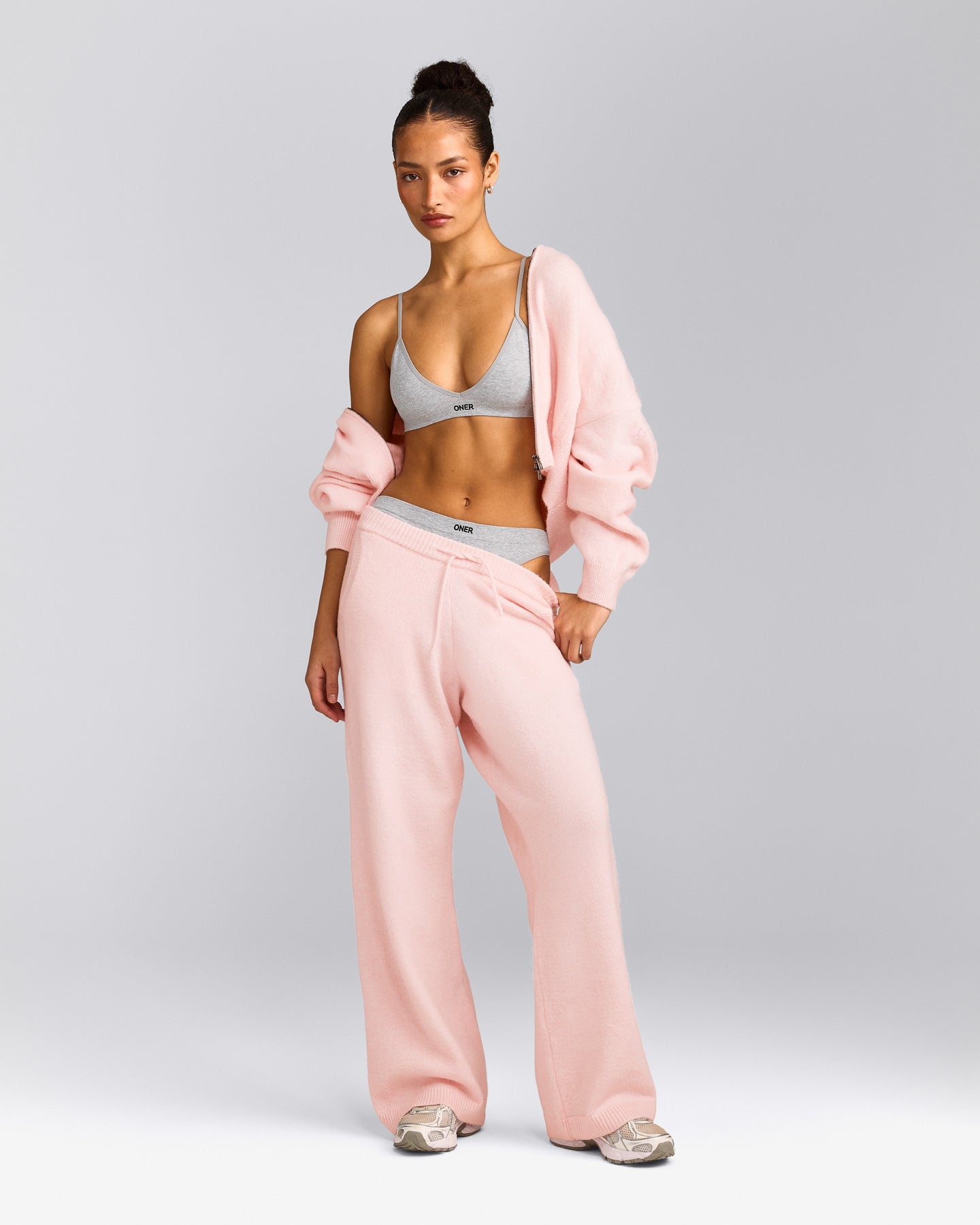 Seamless Strappy Bralette | Grey Marl