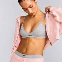 Seamless Strappy Bralette | Grey Marl