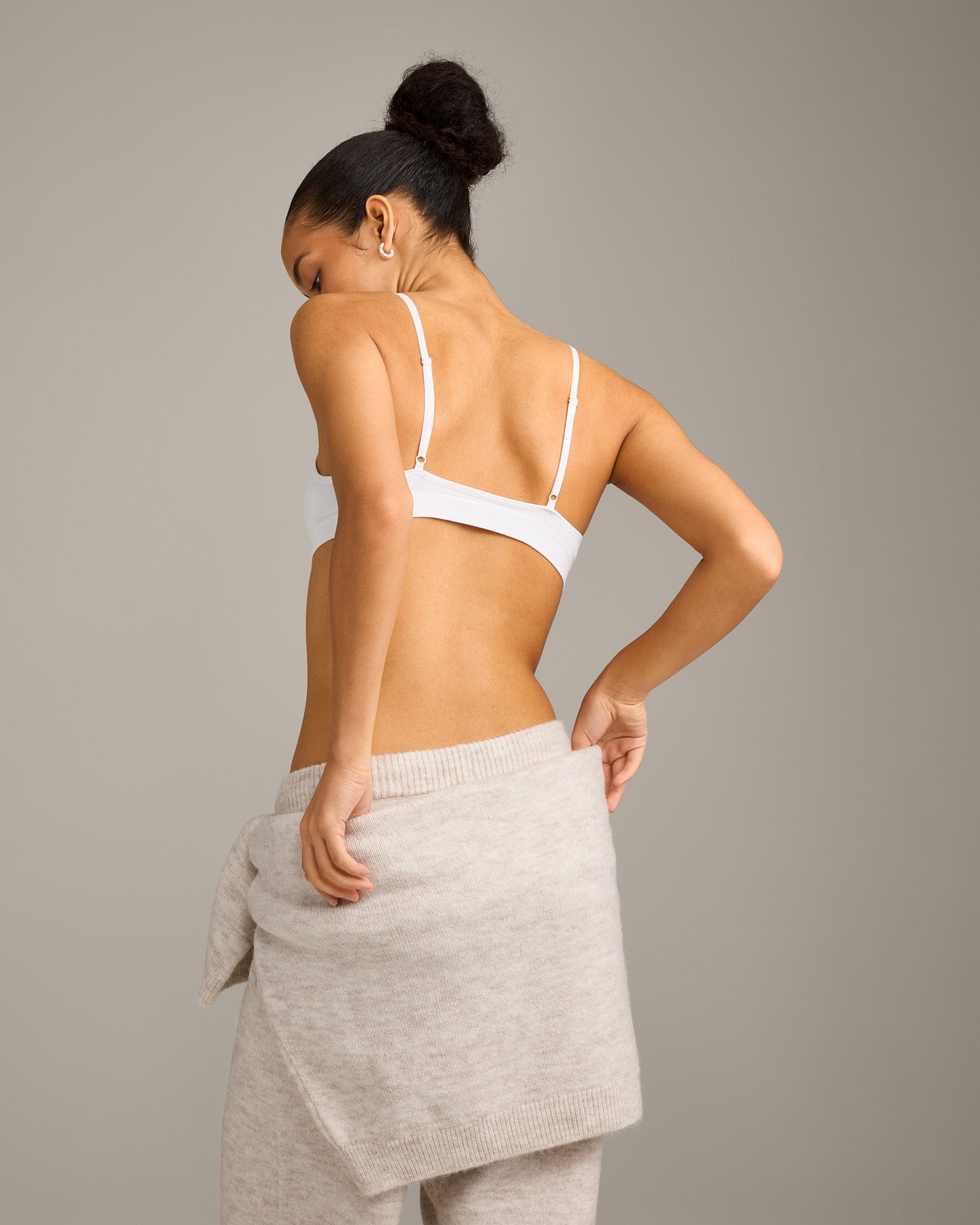 Seamless Strappy Bralette | White