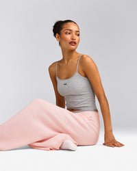 Seamless Strappy Vest | Grey Marl