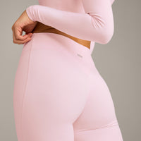 SoftMotion™ Flared Bottoms with Grey Logo | Soft Girl Pink