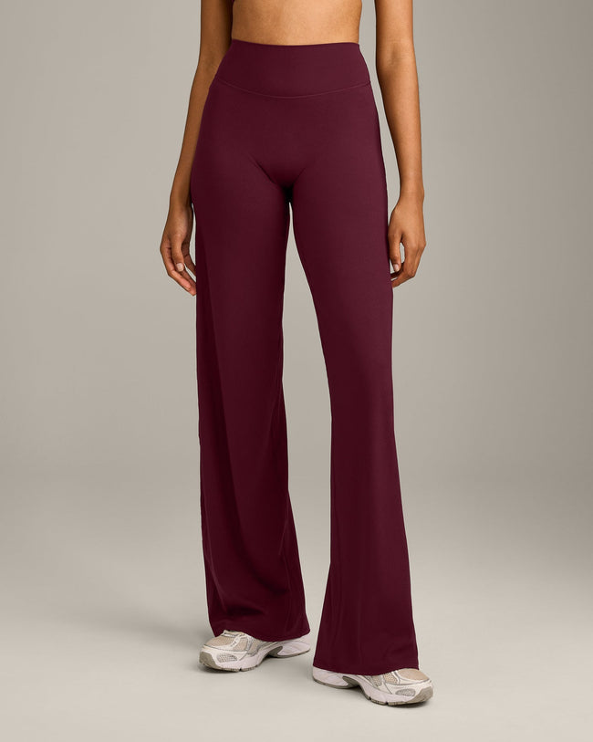 SoftMotion™ Straight Leg Bottoms with Grey Logo | Cherry Lacquer Purple