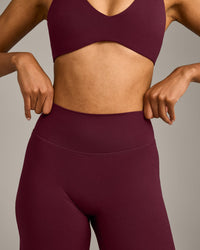 SoftMotion™ Straight Leg Bottoms with Grey Logo | Cherry Lacquer Purple