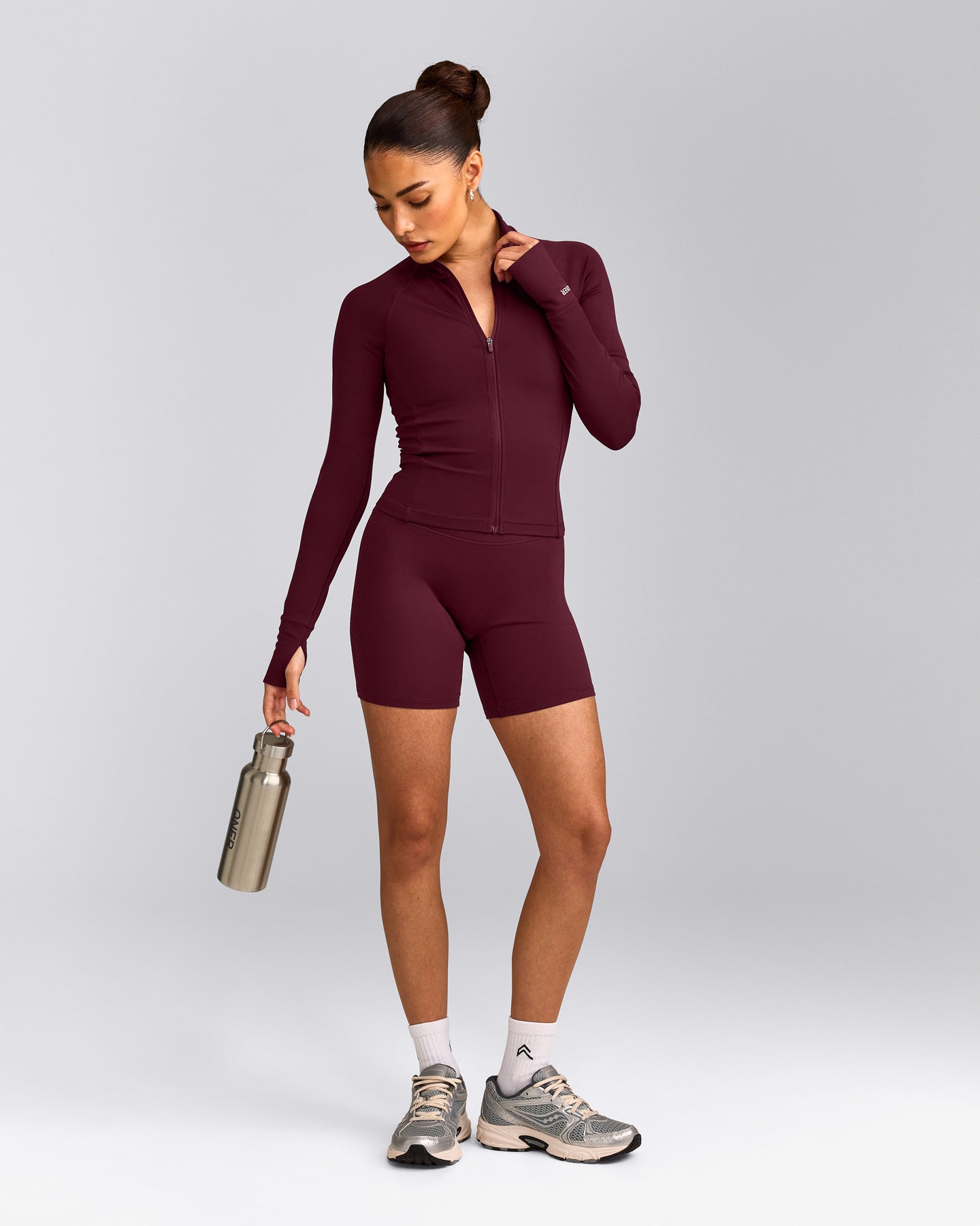 SoftMotion™ Mid Jacket with Grey Logo | Cherry Lacquer Purple