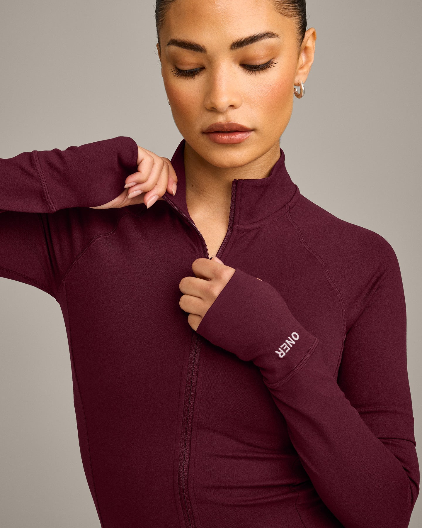 SoftMotion™ Mid Jacket with Grey Logo | Cherry Lacquer Purple