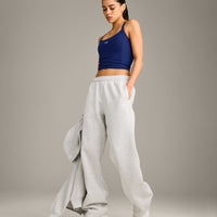 Mellow™ Rib Racer Back Mid Vest with Built in Bra Shelf | Varsity Blue