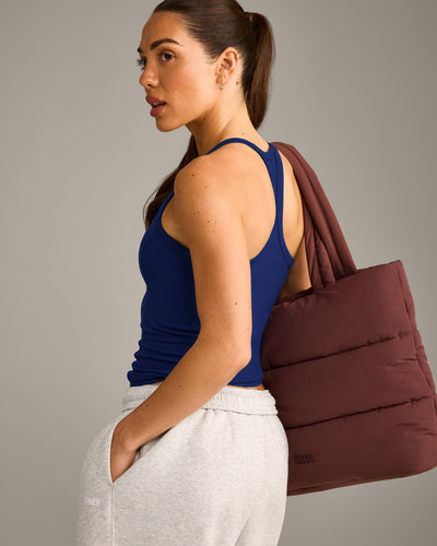 Mellow™ Rib Racer Back Vest with Built in Bra Shelf | Varsity Blue