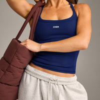 Mellow™ Rib Racer Back Vest with Built in Bra Shelf | Varsity Blue