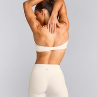 UnifiedMove™ Micro Bandeau Bralette with Reflective Logo | Marshmallow White