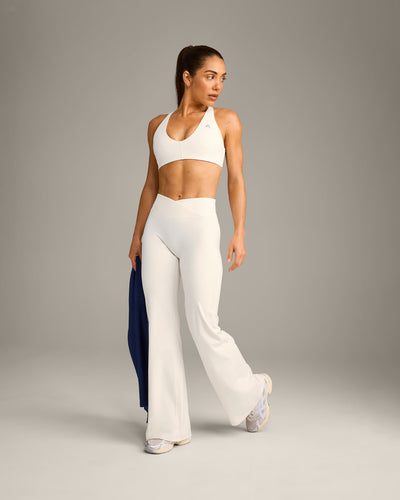 UnifiedMove Micro Bralette with Reflective Logo | Marshmallow White