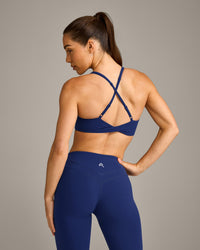 UnifiedMove Micro Bralette with Reflective Logo | Varsity Blue