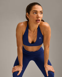UnifiedMove Micro Bralette with Reflective Logo | Varsity Blue