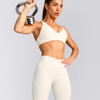 UnifiedMove™ Wrap Flared Pants with Reflective Logo | Marshmallow White