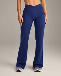 UnifiedMove Wrap Flared Bottoms with Reflective Logo | Varsity Blue