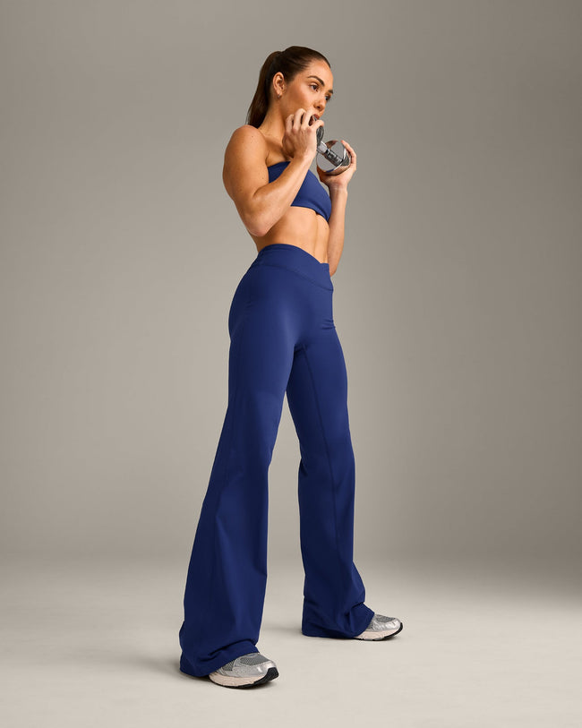 UnifiedMove Wrap Flared Bottoms with Reflective Logo | Varsity Blue