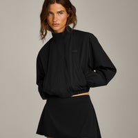 Cropped Bomber Jacket | Black