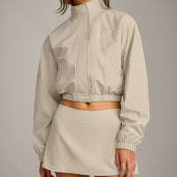 Cropped Bomber Jacket | Oatmeal