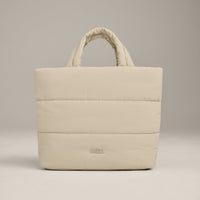 Quilted Midi Tote | Oatmeal