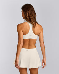 SoftMotion™ Bralette with Gray Logo | Marshmallow White