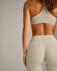 SoftMotion™ Flared Bottoms with Grey Logo | Oatmeal