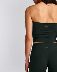 SoftMotion™ Straight Leg Pants with Gray Logo | Emerald Noir