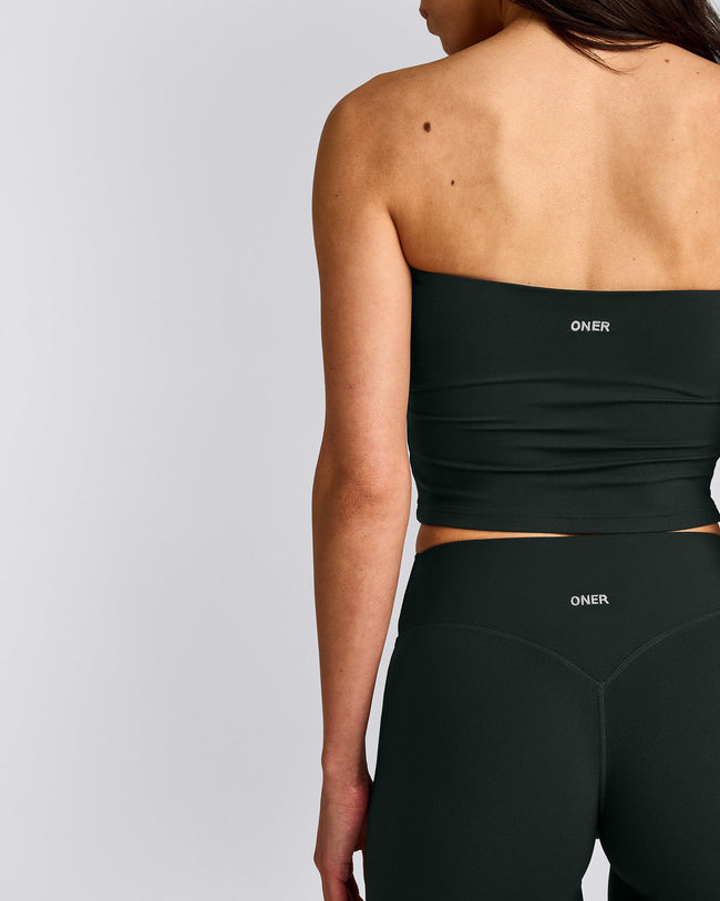 SoftMotion™ Straight Leg Pants with Gray Logo | Emerald Noir