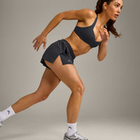AirMove™ Lined Shorts 2" with Pocket and Reflective Logo | Coal