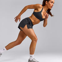 AirMove™ Lined Shorts 2" with Pocket and Reflective Logo | Coal