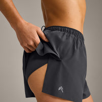 AirMove™ Lined Shorts 2" with Pocket and Reflective Logo | Coal