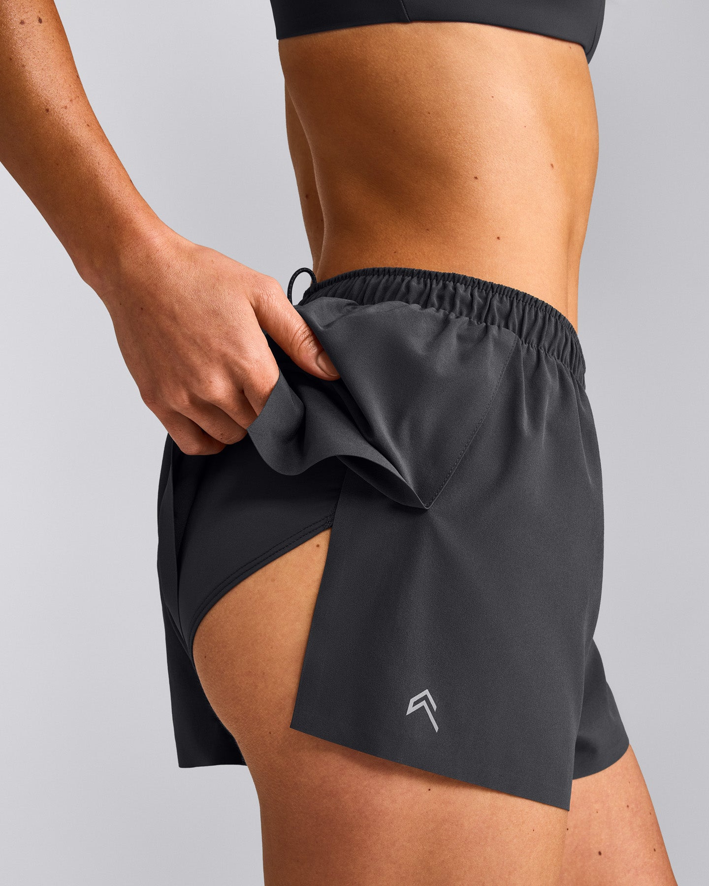 AirMove™ Lined Shorts 2" with Pocket and Reflective Logo | Coal